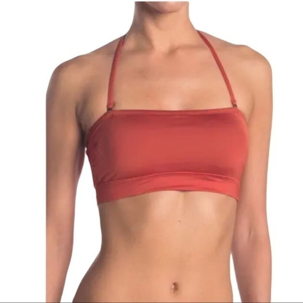 BECCA Bandeau Bikini Top & High Waist Bottom Small